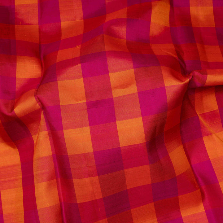 Handwoven Multicolor with Green Kanjivaram silk Saree- 3207T015467DSC