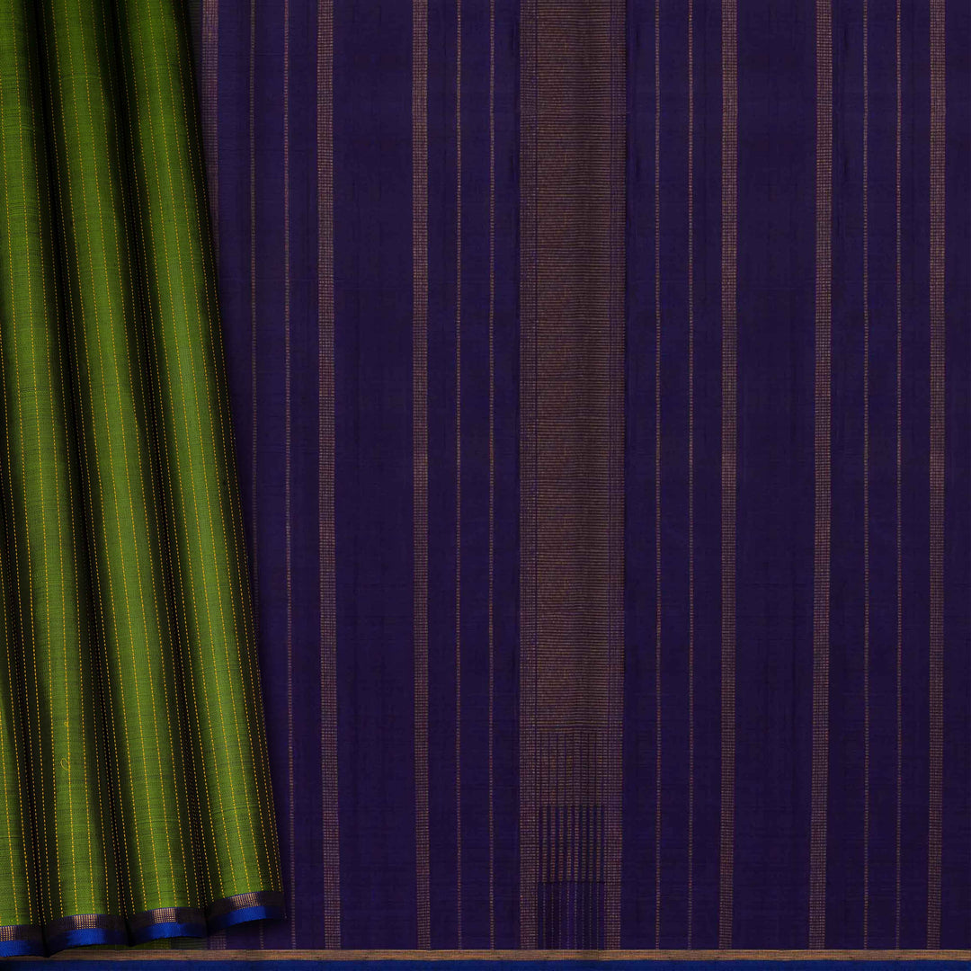 Striped fabric with green and purple colors