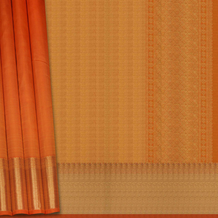 Textured fabric with orange and beige colors