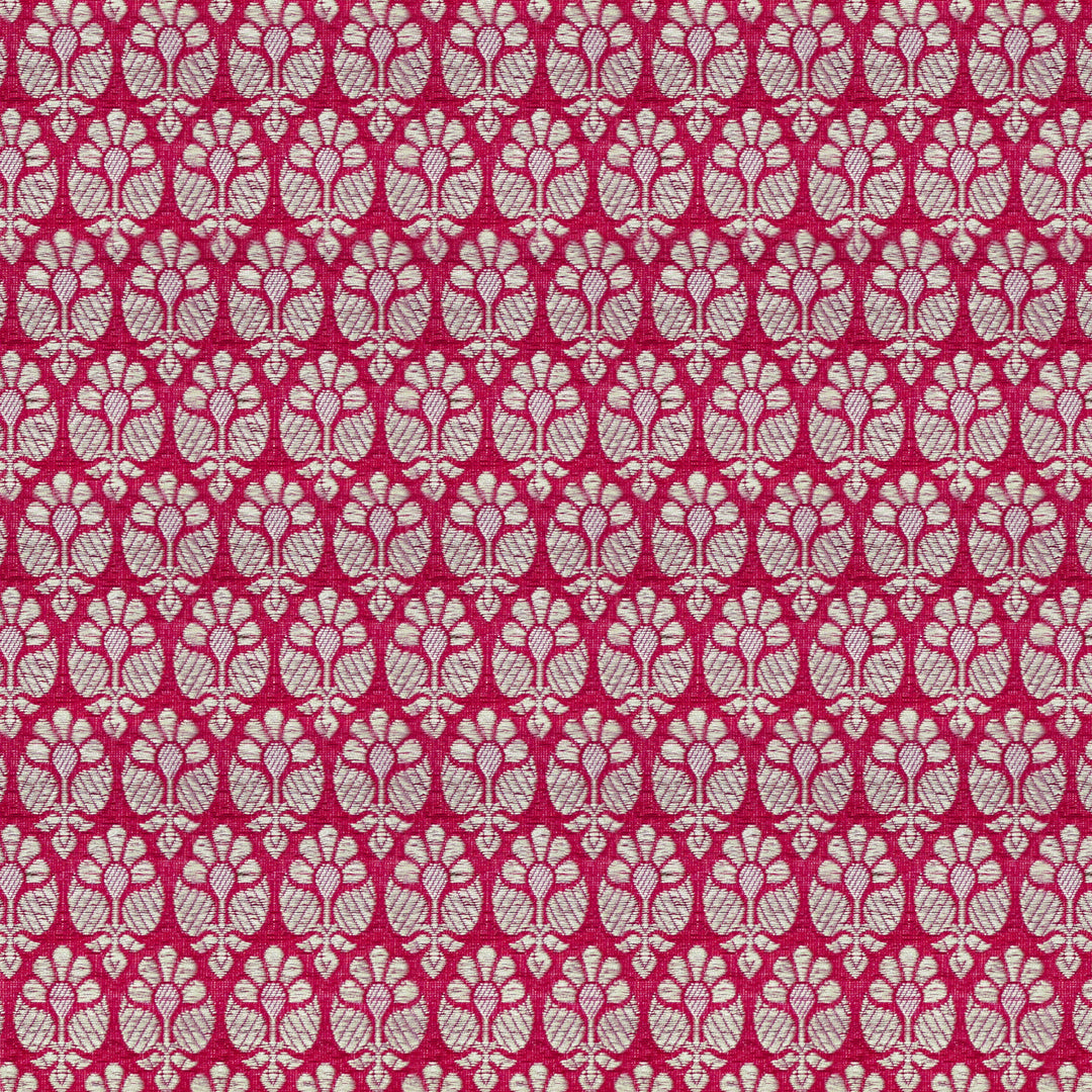 Handwoven Pink Banarasi Fabric - 1T004430DSC