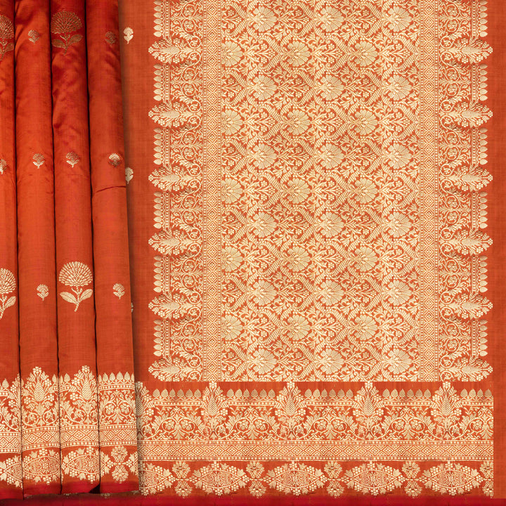 Red fabric with intricate white patterns