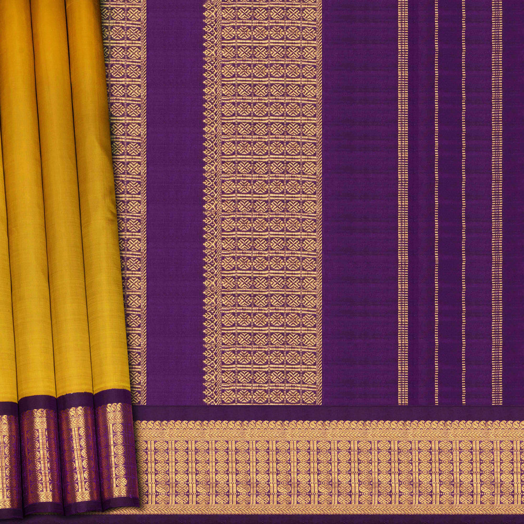 Purple fabric with gold border and yellow fabric