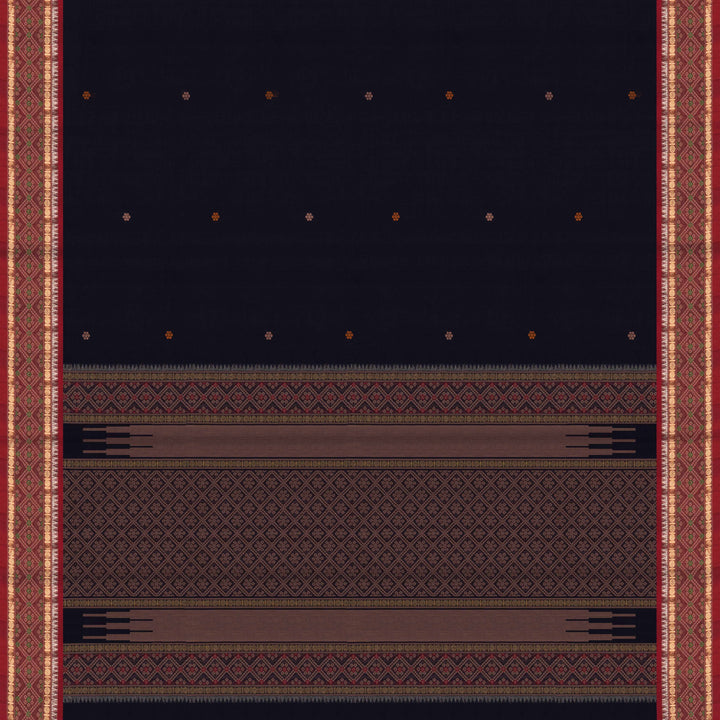 Curated Pair – Handwoven Pure Blue and Red Kanjivaram Cottons