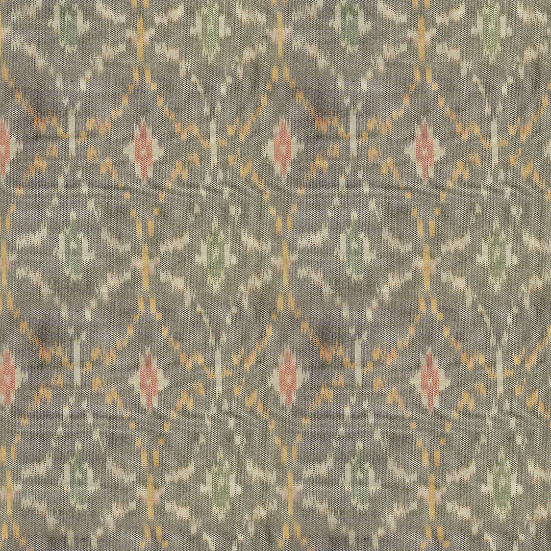 Handwoven Green Silk Ikat Fabric - 25T001270DSC