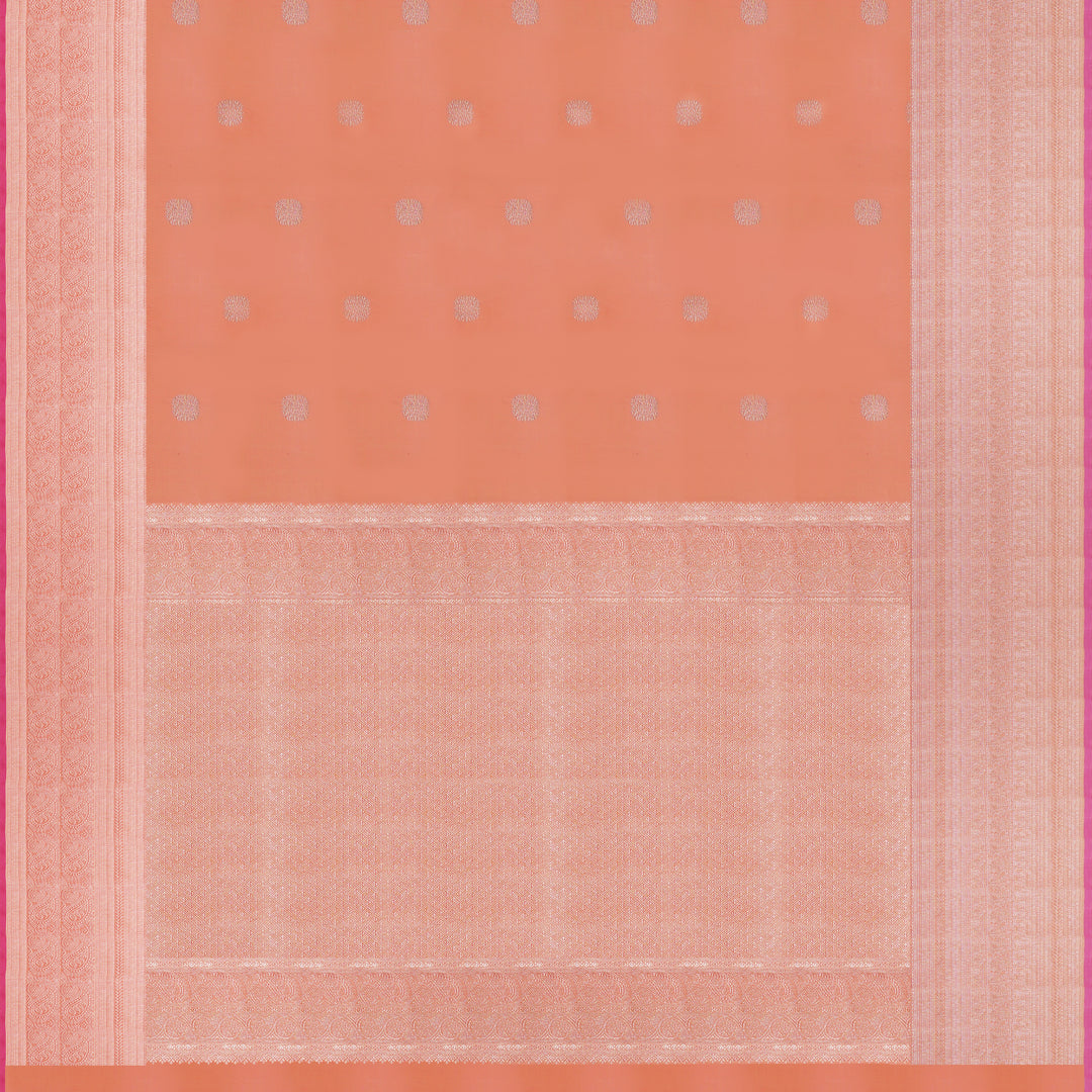 Handwoven Peach Kanjivaram Silk Saree - 1793T006130DSC