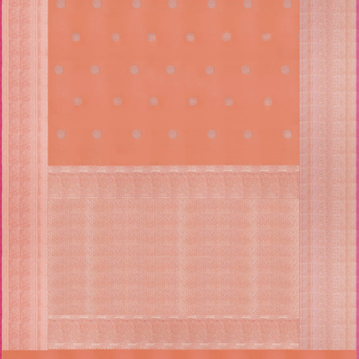 Handwoven Peach Kanjivaram Silk Saree - 1793T006130DSC