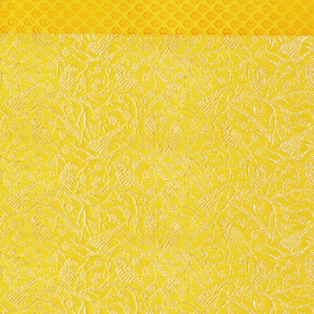 Handwoven Yellow Kanjivaram Silk Saree- 1805T004042DSC