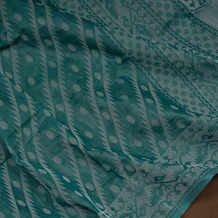 Curated Pair – Handwoven Teal and Pink South Cotton Saree