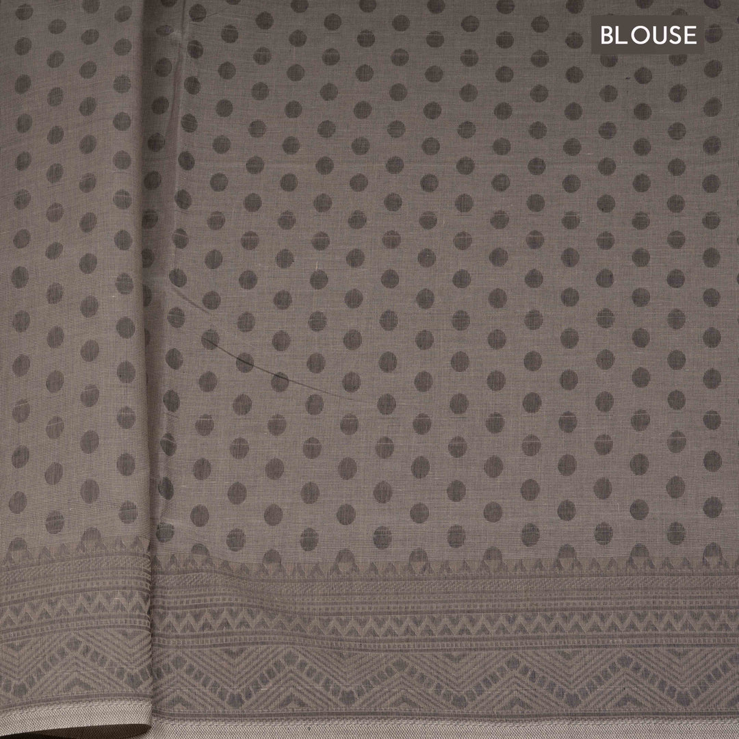 Curated Pair – Handwoven Lime Green and Beige South Cotton Saree