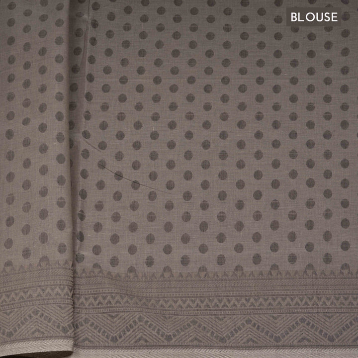 Curated Pair – Handwoven Lime Green and Beige South Cotton Saree