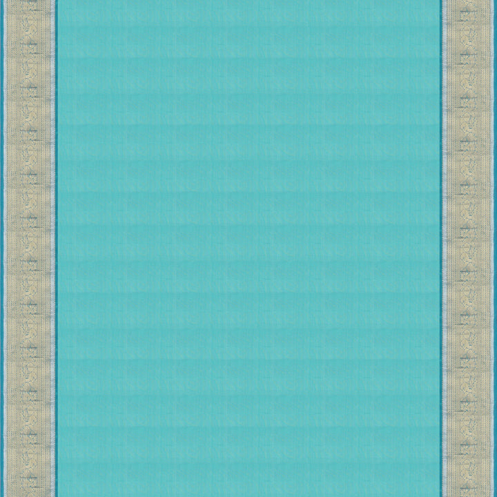 Handwoven Blue Kanjivaram Silk Saree - 1823T008332DSC
