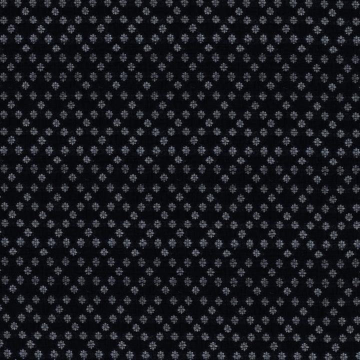 Handwoven Black Raw silk Fabric - 33T007188DSC