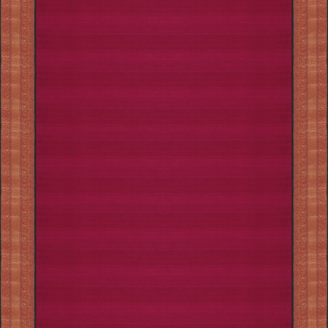 Handwoven Violet with Magenta Kanjivaram Silk Saree - 1875T008783DSC