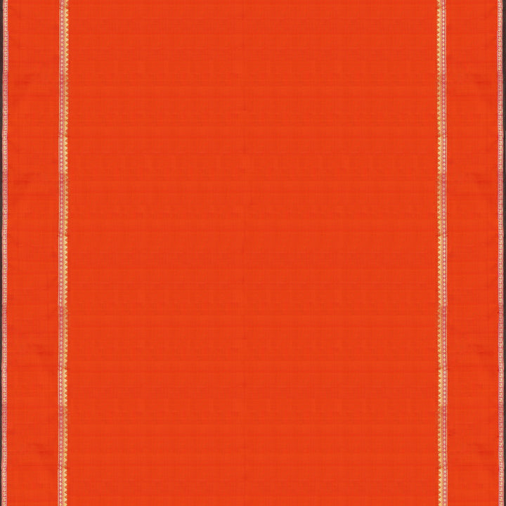 Handwoven Brown with Orange Kanjivaram Silk Saree - 1880T008781DSC