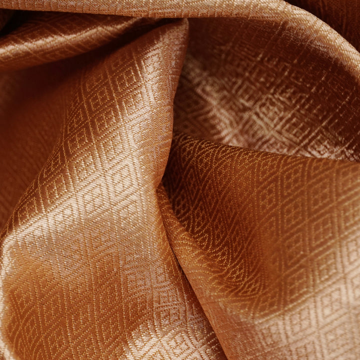Handwoven Gold Banarasi Fabric - 37T006217DSC