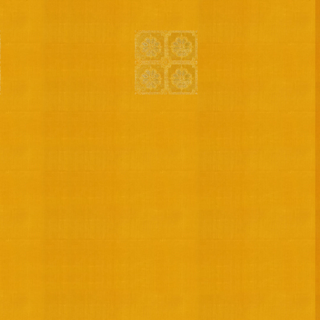 Handwoven Green with Yellow Kanjivaram Silk Saree - 1884T006031DSC