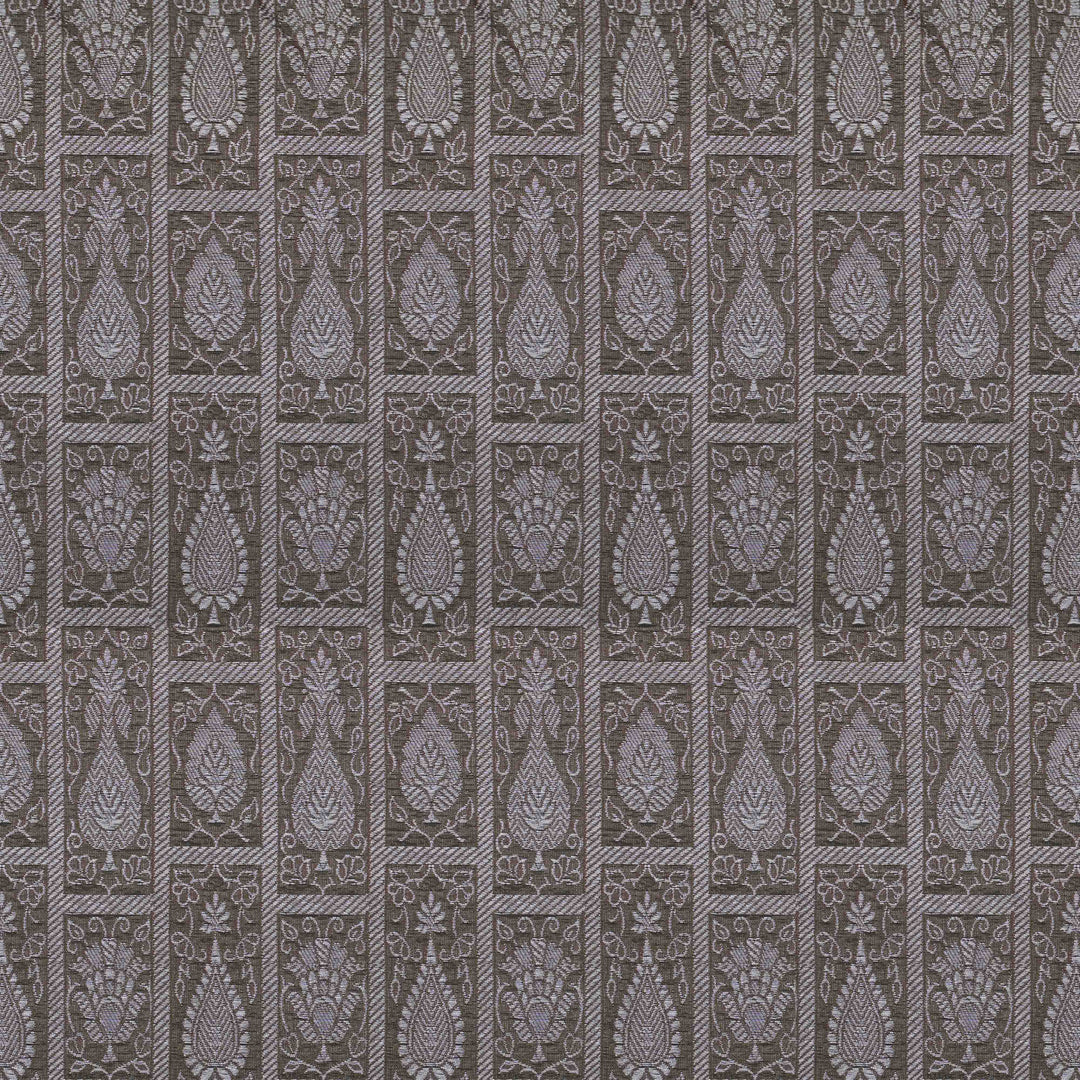 Handwoven Grey Banarasi Fabric - 40T006177DSC