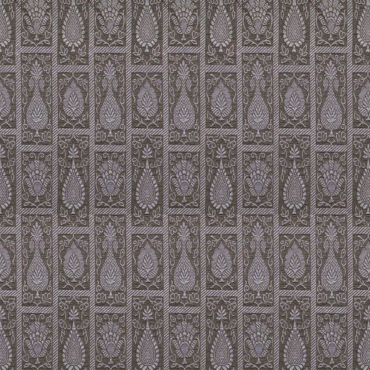 Handwoven Grey Banarasi Fabric - 40T006177DSC
