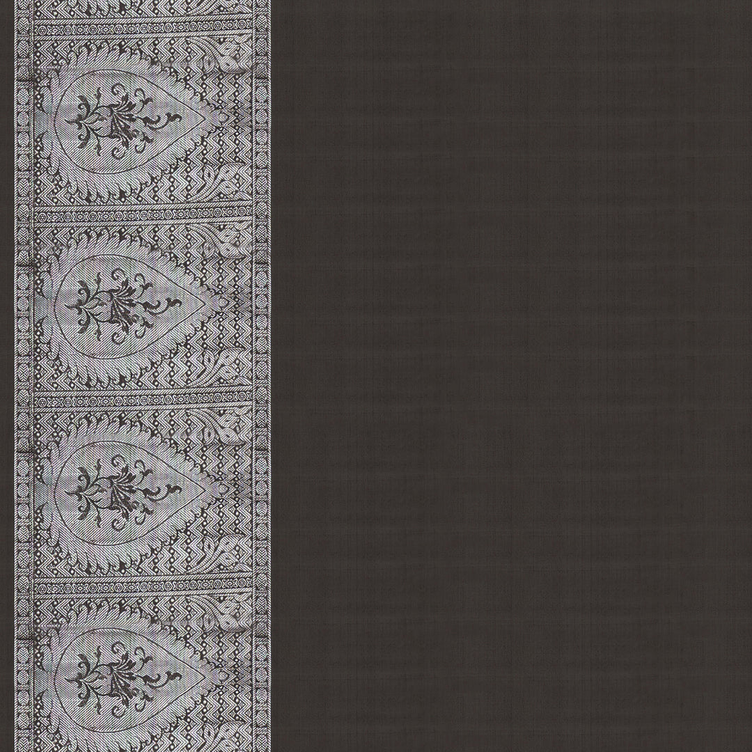 Handwoven Blue with Grey Kanjivaram Silk Saree - 1904N014153DSC