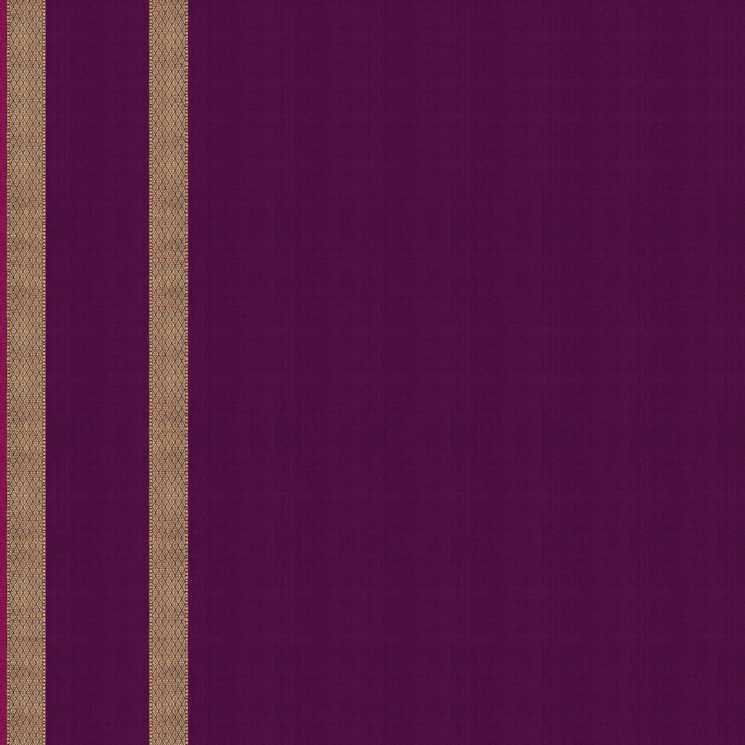 Handwoven Pink with Purple Kanjivaram Silk Saree - 1906T008662DSC