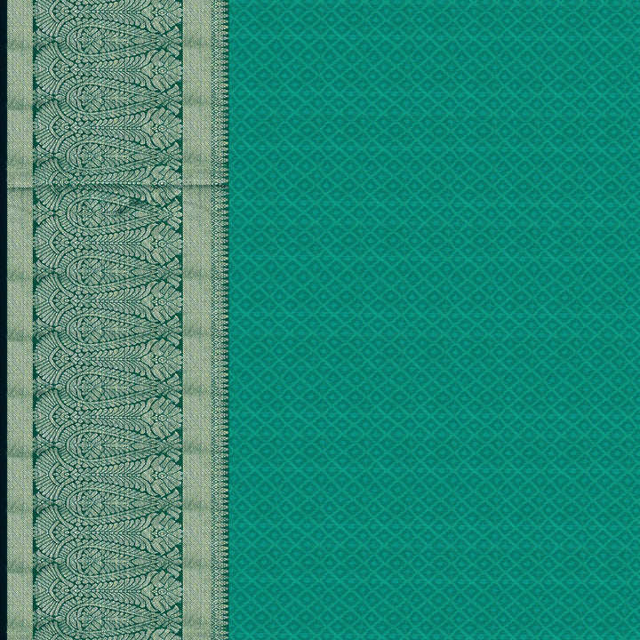 Handwoven Pink with Green Kanjivaram Silk Saree - 1907T003149DSC