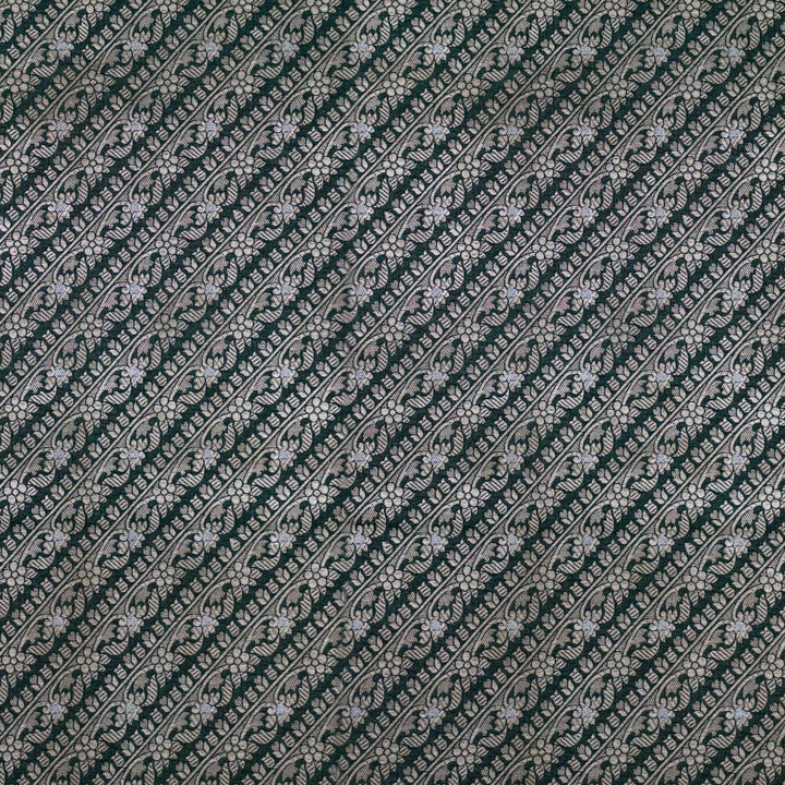Handwoven Green Banarasi Fabric - 42T006188DSC