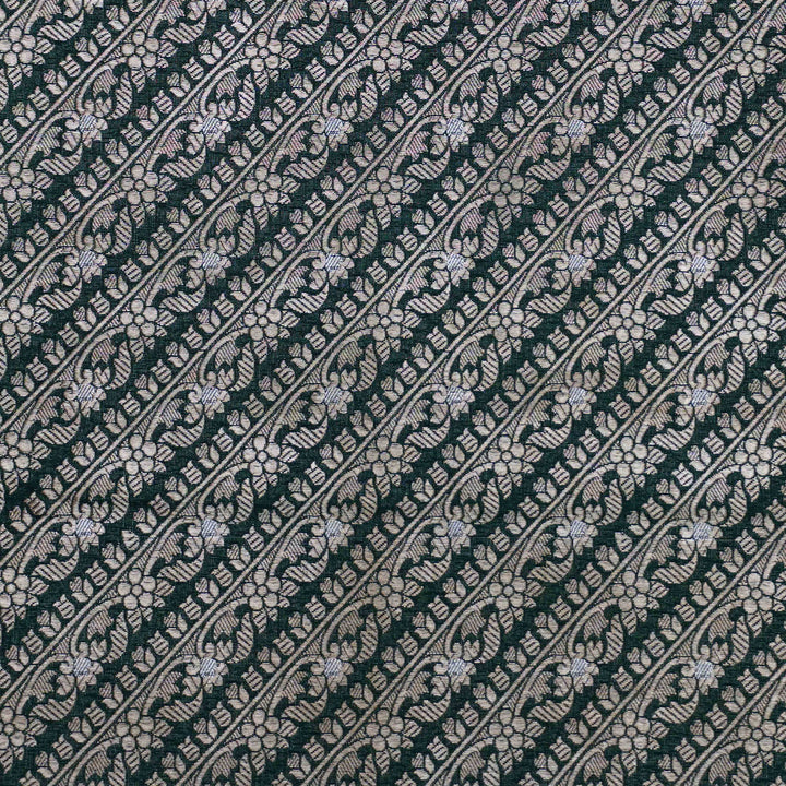 Handwoven Green Banarasi Fabric - 42T006188DSC