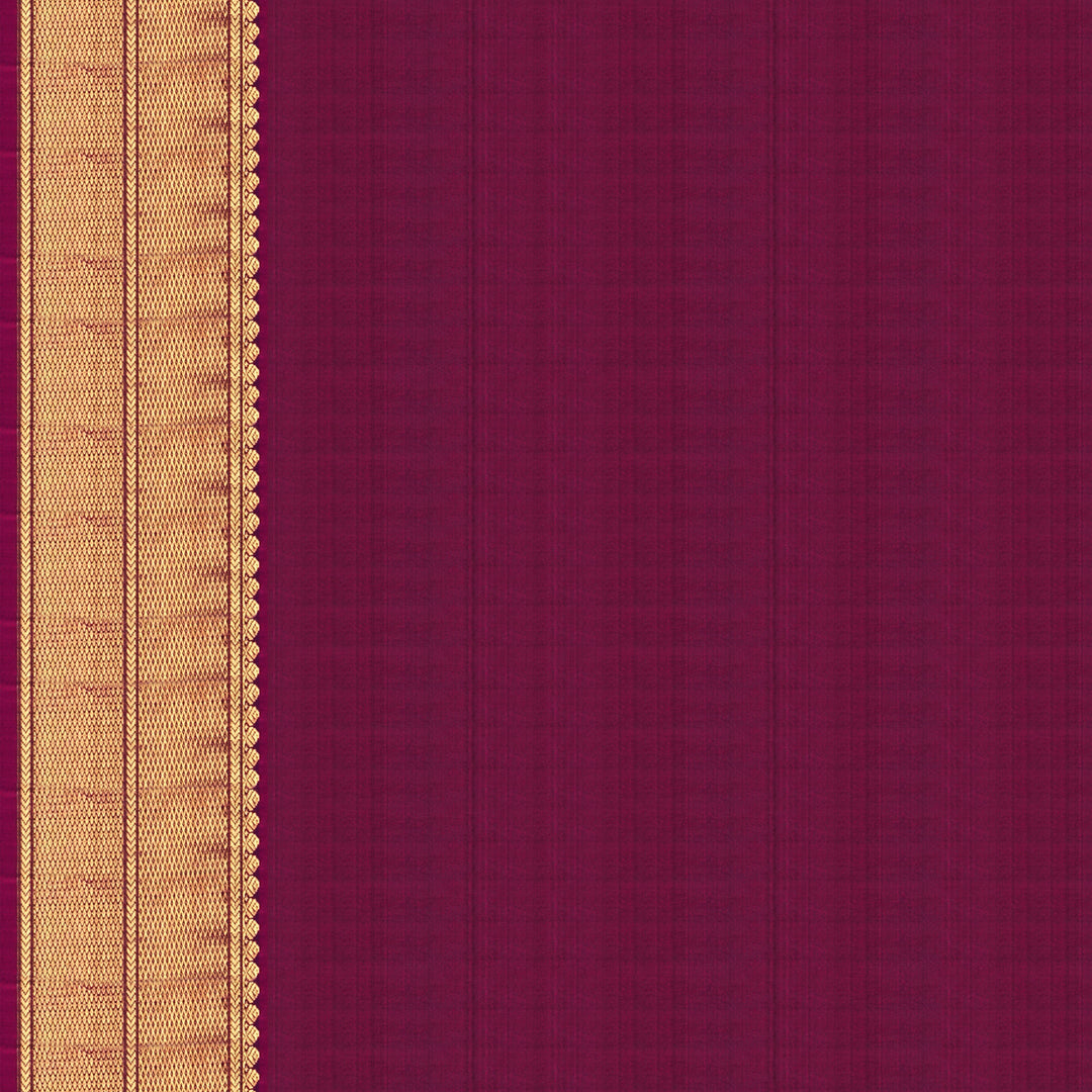 Handwoven Green with Pink Kanjivaram Silk Saree - 1922T009001DSC