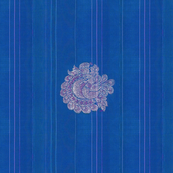 Handwoven Blue with Pink Kanjivaram Silk Saree - 1926T009166DSC