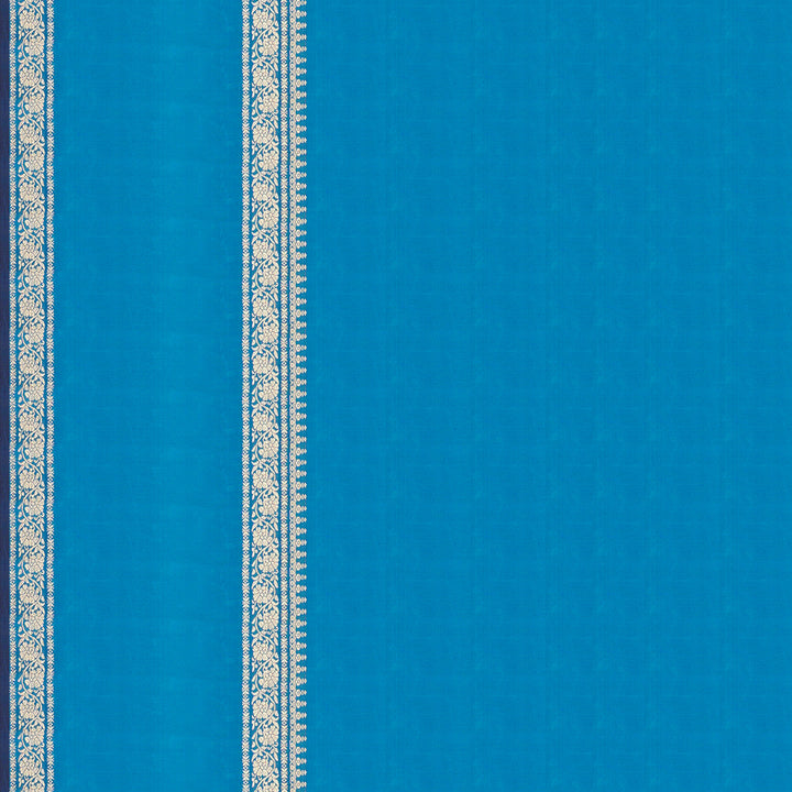 Handwoven Yellow with Blue Kanjivaram Silk Saree - 1936T009181DSC