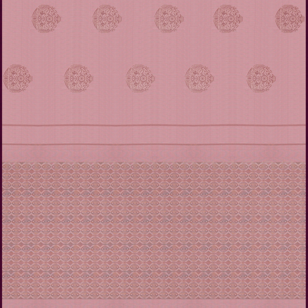 Handwoven Pink Kanjivaram Silk Saree - 1972T008957DSC