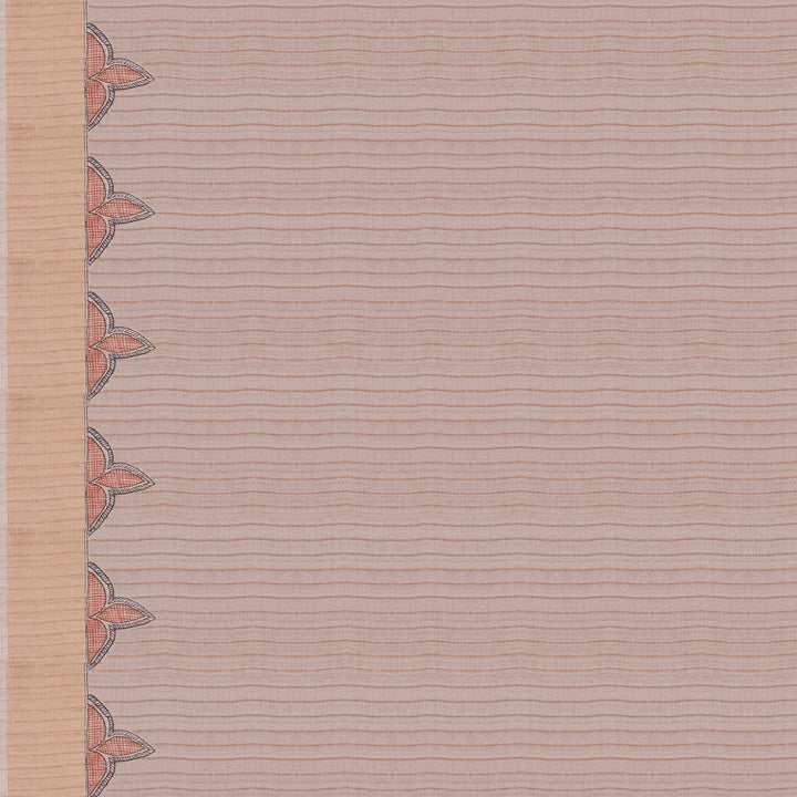 Handwoven Off-white Tussar Silk Saree - 1984T009836DSC
