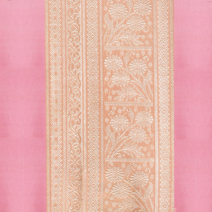 Handwoven Pink with Blue Kanjivaram Silk Saree - 2039T010406DSC