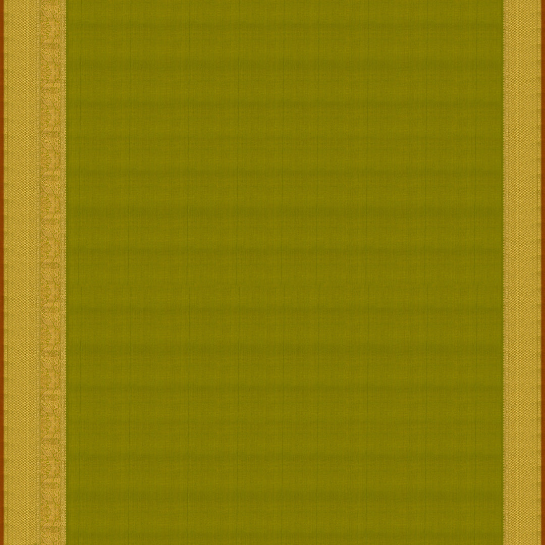 Handwoven Maroon with Green Kanjivaram Silk Saree - 2048T009658DSC