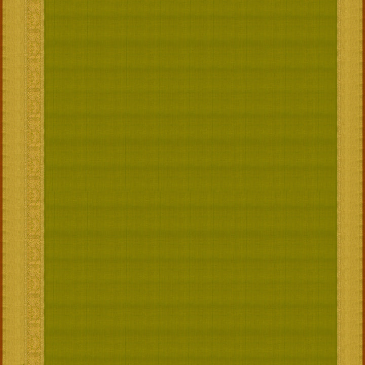 Handwoven Maroon with Green Kanjivaram Silk Saree - 2048T009658DSC