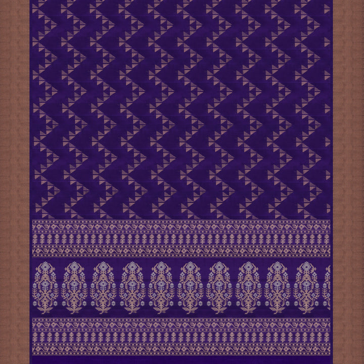 Handwoven Violet Soft Silk Saree - 2064T010235DSC
