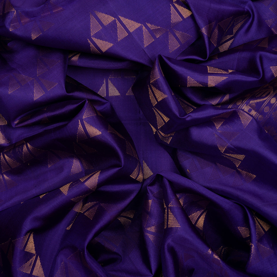 Handwoven Violet Soft Silk Saree - 2064T010235DSC