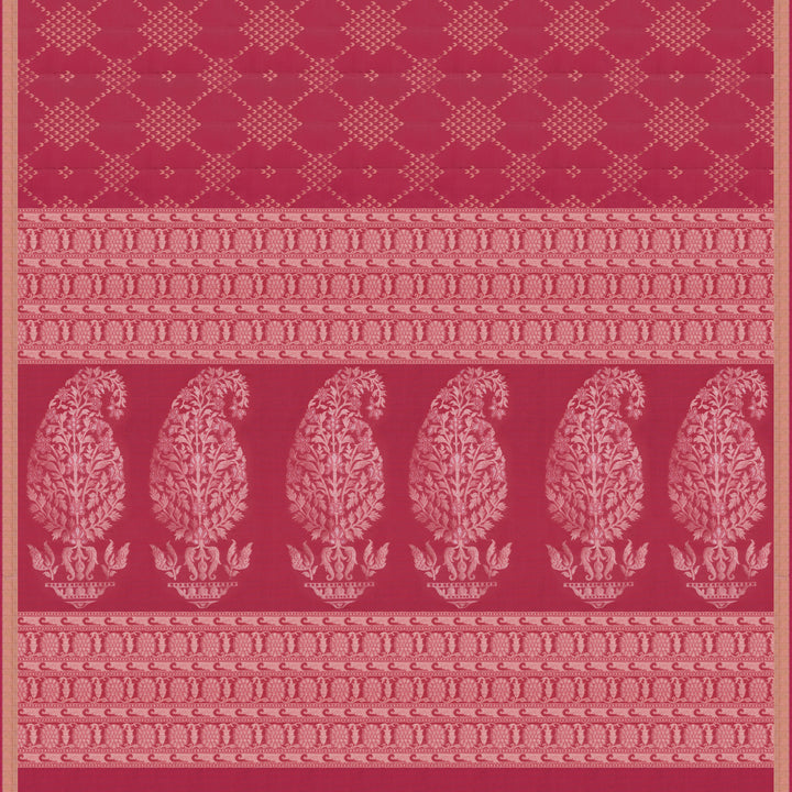 Handwoven Pink Soft Silk Saree - 2065T010357DSC