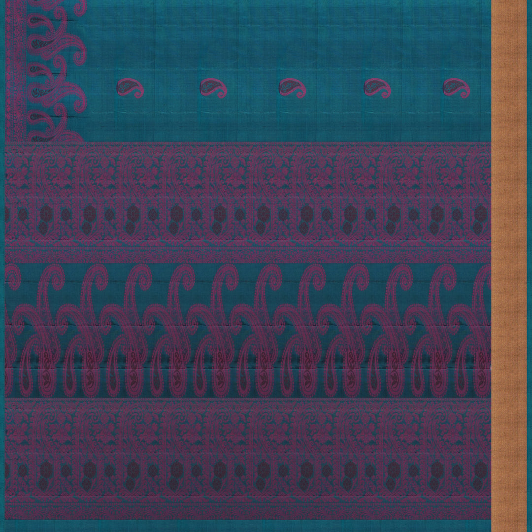 Handwoven Blue Soft Silk Saree - 2082T010528DSC