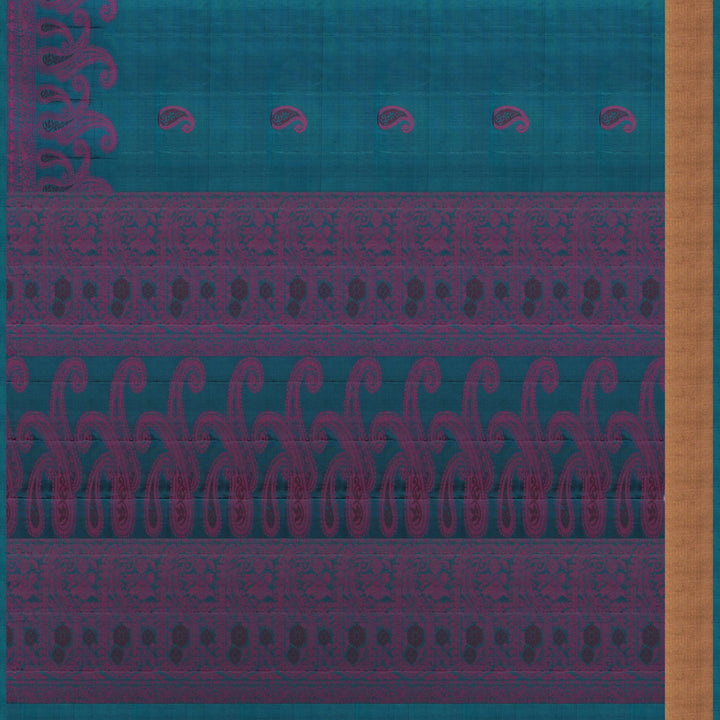 Handwoven Blue Soft Silk Saree - 2082T010528DSC