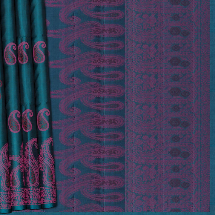 Handwoven Blue Soft Silk Saree - 2082T010528DSC