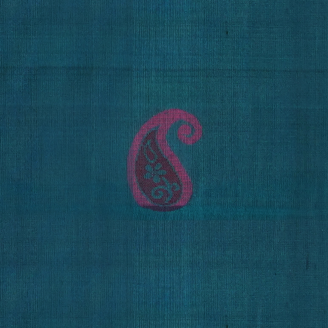Handwoven Blue Soft Silk Saree - 2082T010528DSC