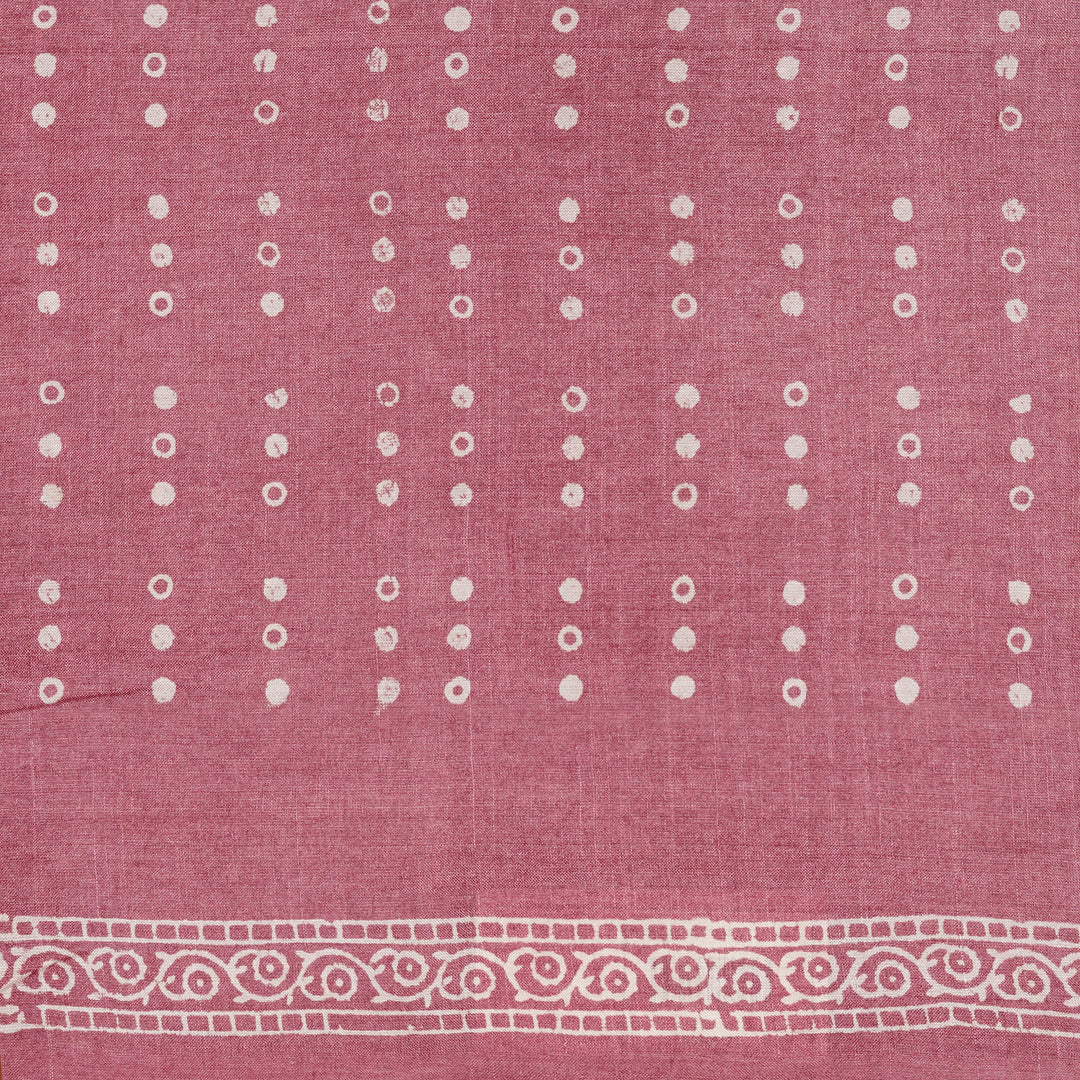 Handwoven Pink Tussar Silk Saree - 2116T010617DSC