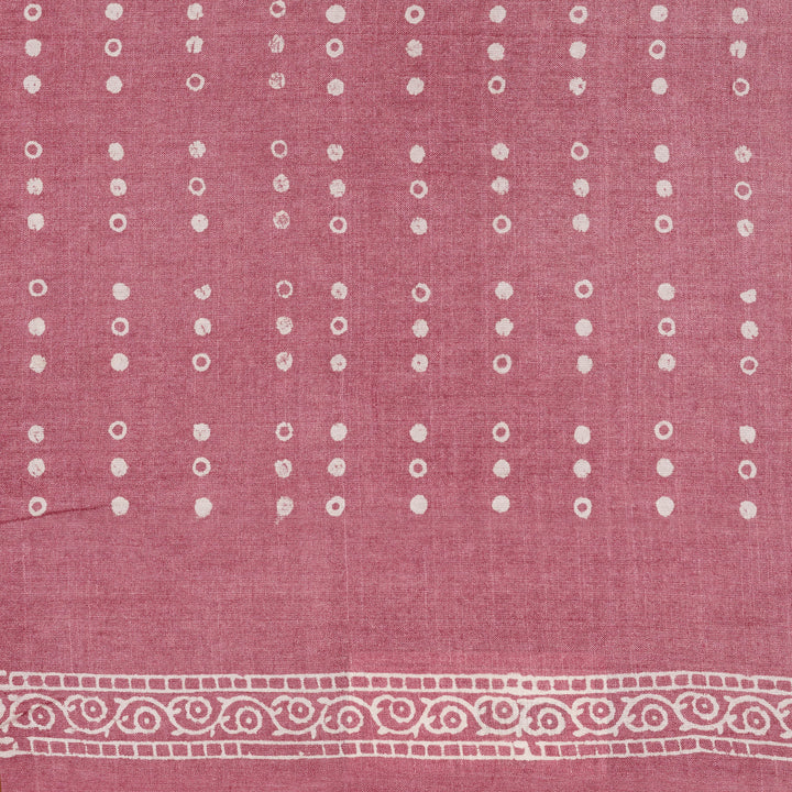 Handwoven Pink Tussar Silk Saree - 2116T010617DSC