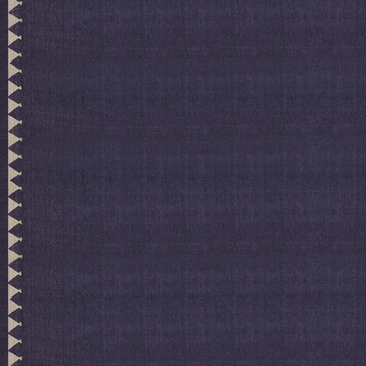 Handwoven Blue Tussar Silk Saree - 2117T010619DSC