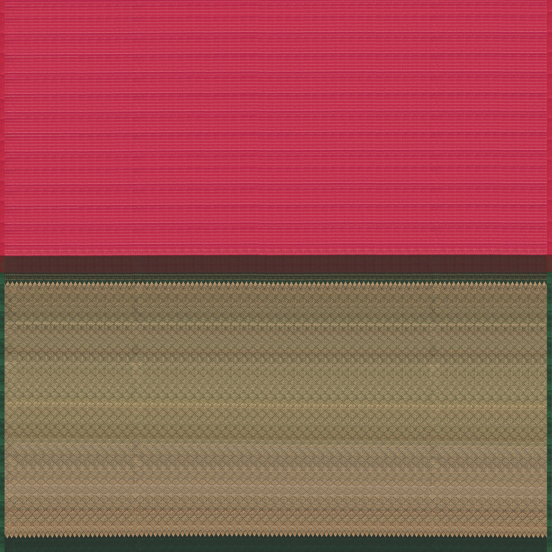 Handwoven Pink with Green Kanjivaram Silk Saree - 2119T010555DSC