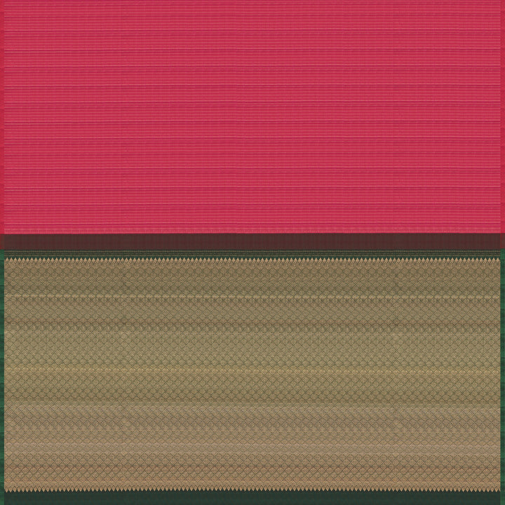 Handwoven Pink with Green Kanjivaram Silk Saree - 2119T010555DSC