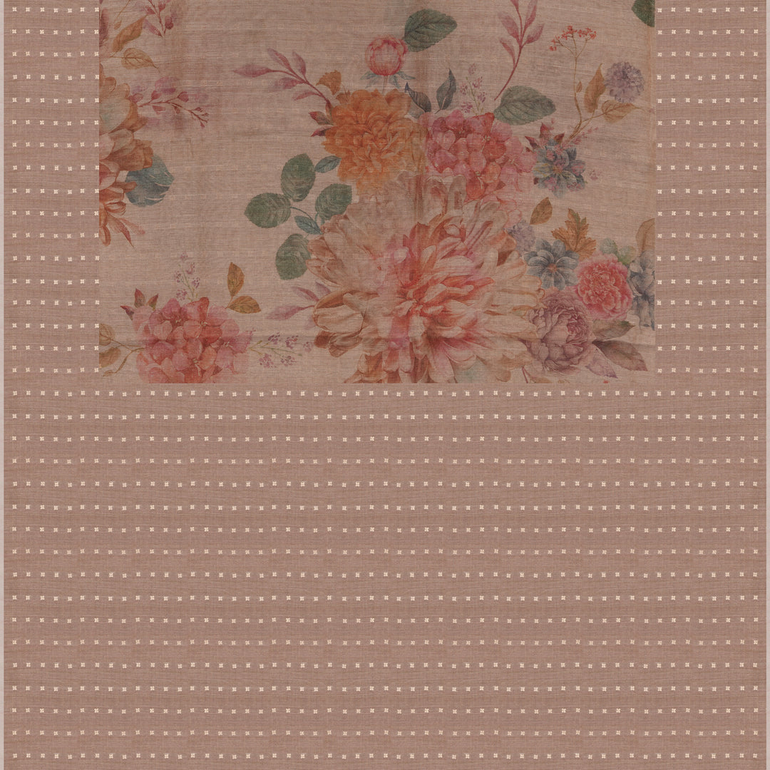 Handwoven Beige Matka Tissue Silk Saree - 2148N026996DSC