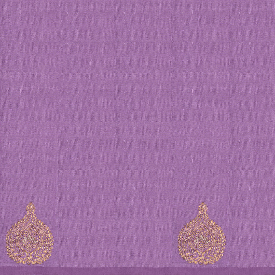 Handwoven Pink with Lavender Kanjivaram Silk Saree - 2538T012447DSC