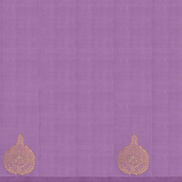 Handwoven Pink with Lavender Kanjivaram Silk Saree - 2538T012447DSC